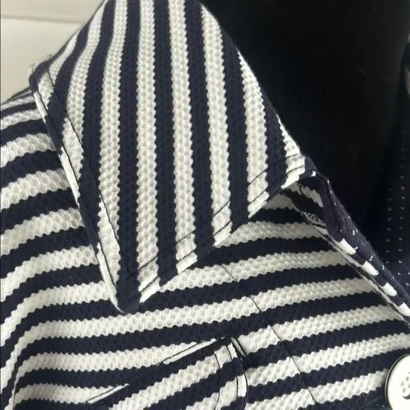 Cabi harbor jacket Blue and White Striped Jacket E - Picture 6 of 9